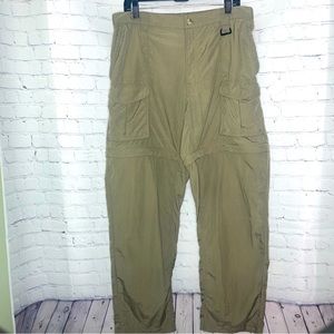 Columbia Mens Pants Size L Vintage Lined Convertible PFG Khaki
